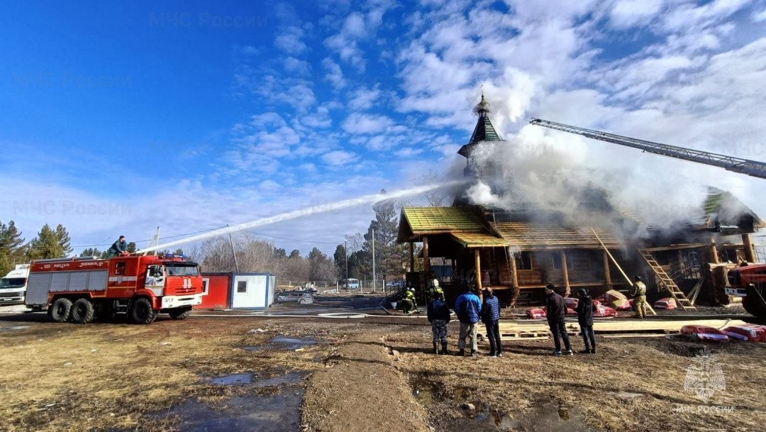 Загорание православного храма в Емельяновском районе 30.03.2025